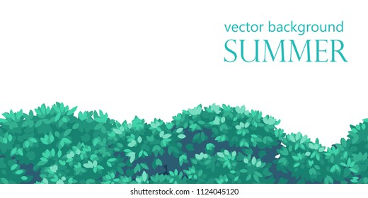 seamless background bush leaves, vector