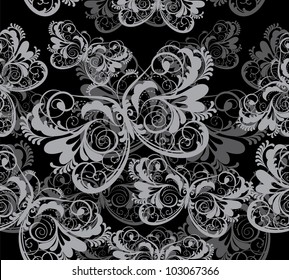 seamless background with butterflies