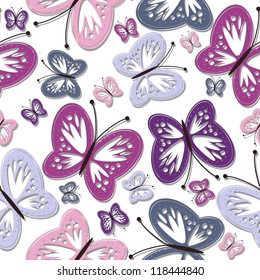 seamless background with butterflies