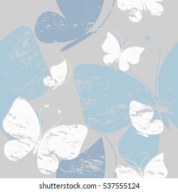 Seamless background with butterflies.