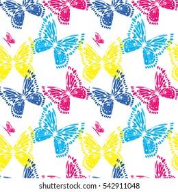 seamless background with butterflies