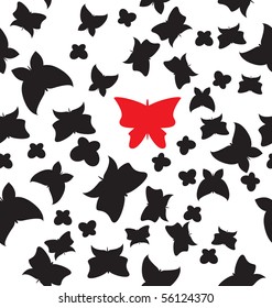 seamless background with butterflies