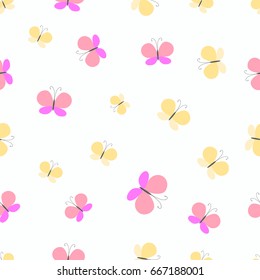 Seamless background with butterflies