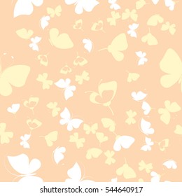 Seamless background with butterflies for wrapping, paper, fabric, wallpaper, card and cover.