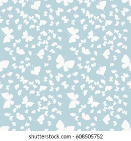 Seamless background with butterflies for wrapping, paper, fabric, wallpaper. 