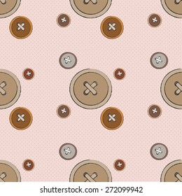 seamless background of buttons of different sizes