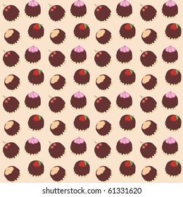 seamless background with cakes