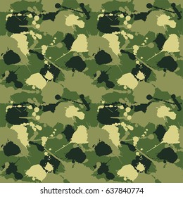 Seamless background of a camouflage, unusual vector khaki