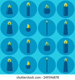 seamless background with candles for your design