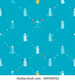 seamless background with candles for your design
