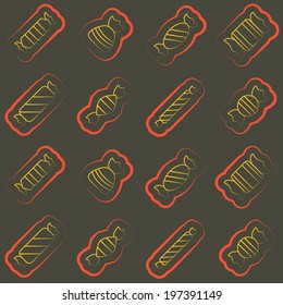 Seamless background with candy