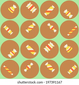 Seamless background with candy