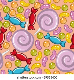 seamless background with candy