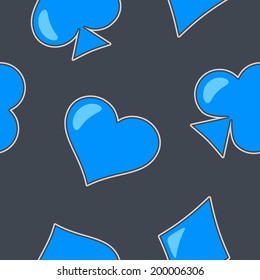 Seamless background with card suits 