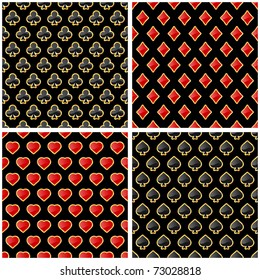 Seamless background with card suits.