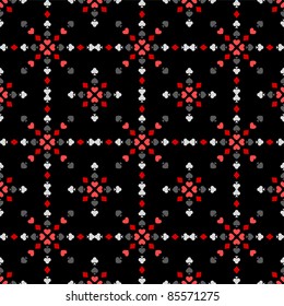 Seamless background with card suits