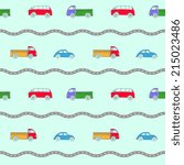 Seamless background with cars 