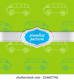 Seamless background with cars 