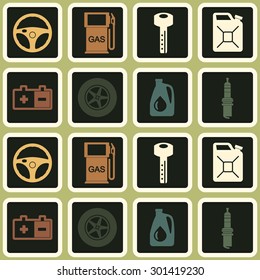 Seamless background with  cars icons for your design