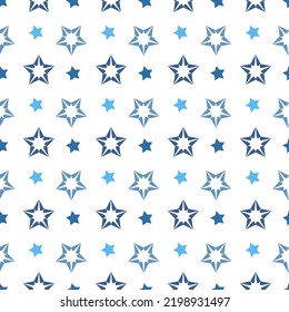 Seamless background cartoon cute star night sky, background for design