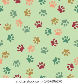 seamless background with cat prints