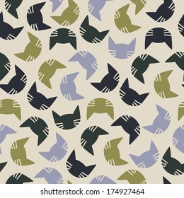 seamless background: cat. Vector Illustration Design Pattern
