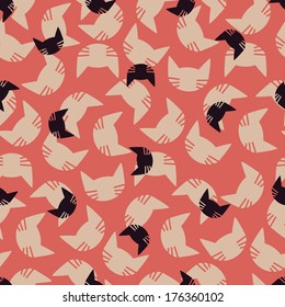 seamless background: cat. Vector Illustration Design Pattern