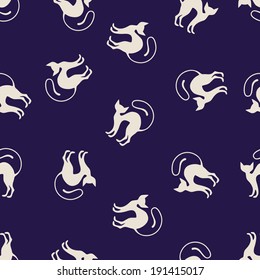 seamless background: cat. Vector Illustration Design Pattern