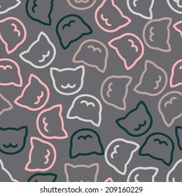 seamless background: cat. Vector Illustration Design Pattern