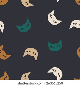 seamless background: cat. Vector Illustration Design Pattern