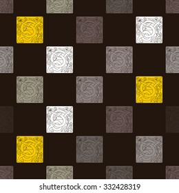 Seamless background with celtic art and ethnic ornaments for your design