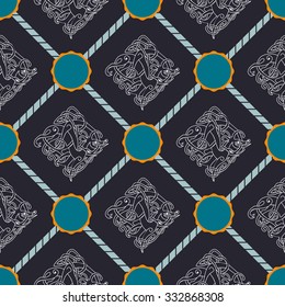 Seamless background with celtic art and ethnic ornaments for your design