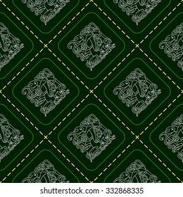 Seamless background with celtic art and ethnic ornaments for your design