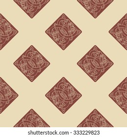 Seamless background with celtic art and ethnic ornaments for your design