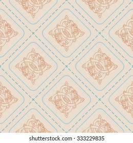 Seamless background with celtic art and ethnic ornaments for your design