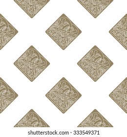 Seamless background with celtic art and ethnic ornaments for your design