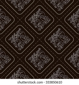 Seamless background with celtic art and ethnic ornaments for your design
