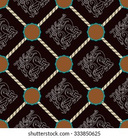 Seamless background with celtic art and ethnic ornaments for your design
