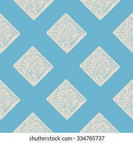 Seamless background with Celtic art and ethnic ornaments for your design