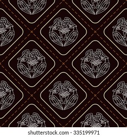 Seamless background with Celtic art and ethnic ornaments for your design