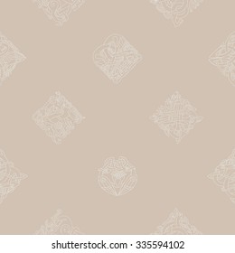 Seamless background with Celtic art and ethnic ornaments for your design