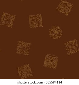 Seamless background with Celtic art and ethnic ornaments for your design