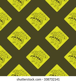 Seamless background with Celtic art and ethnic ornaments for your design