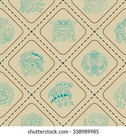 Seamless background with Celtic art and ethnic ornaments for your design