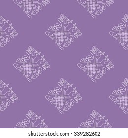 Seamless background with Celtic art and ethnic ornaments for your design