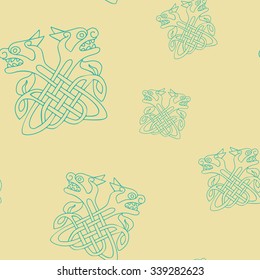 Seamless background with Celtic art and ethnic ornaments for your design