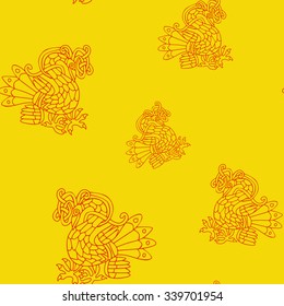Seamless background with Celtic art and ethnic ornaments for your design