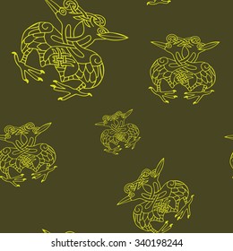 Seamless background with Celtic art and ethnic ornaments for your design