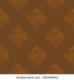 Seamless background with Celtic art and ethnic ornaments for your design