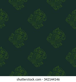 Seamless background with Celtic art and ethnic ornaments for your design